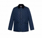 Burberry S&uuml;gis/Talv24 Ruuduline Puuvillane Mantel Meeste Tume Sinine 80914631 XL
