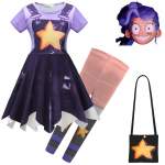 Laste t&uuml;drukud Lily Lovebraids tr&uuml;kitud l&uuml;hikeste varrukatega ebaregulaarne kleit p&uuml;ksid kotid komplektid Halloweeni Cosplay kost&uuml;&uuml;mid 100cm lilla