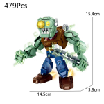 Plants vs Zombies &Uuml;lemuselahing Ehitusklotsid Hernerelvastaja Gatling-hernerelvastaja Figuur M&auml;nguasi Kingitus Lastele No Box