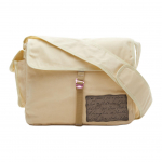 Acne Studios Kirjalogo Metallikl&auml;ikega Puuvillane Messenger Bag Naiste kotid Beež C10184-BUL Basic Set (Bag+Tag)
