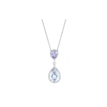 Swarovski Fashion Christie Minimalistlik Kahekordne Tilk Mitmek&uuml;lgne Ripats Kaelakee Naiste kaelakee 5113782 Blue,F