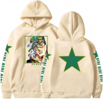 Unisex Kujo Jotaro Huppar Jonathan Joseph Dressipluus Pullover JoJo Pikkade varrukatega Anime Huppar L beež