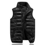 S&uuml;gistalv Meeste vabaaja krae varrukateta mantel Moodne soliidne t&otilde;mblukk soe vest mantli suurus:S-6XL XXXL must