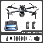 UUS droon True GPS 8K kaameraga XT606 MAX puldiga WIFI RC neljarootoriline takistuste v&auml;ltimisega 8K HD topeltkaameraga harjadeta 5G FPV droonm&auml;nguasi 8K 2 batteries With GPS
