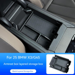 BMW X3 G45 2025 Must Keskkonsooli K&auml;etoe Panipaiga Karbi Dekoratiivne Kate Liist Auto Stiil Siseaksessuaarid must