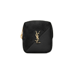Saint Laurent Ysl Jamie Kuldne Logo Kuubik Geomeetriline Kuju Ripats Suede Nahast Lapitehnika Lambanahast Rahakott Naiste Rahakott Must 669964-1QS91-1000 Basic Set (Bag+Dust Bag)