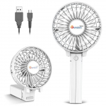 VersionTech K&auml;eshoitav Ventilaator Kaasaskantav USB Laetav 3 Kiirusega, Patareitoitega Elektriline Mini Kokkupandav Lauaventilaator Kodu Kontori Lakke Reisi