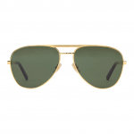 Louis Vuitton ruudumustriga metallist piloodiprillid Meeste p&auml;ikeseprillid Kuldne Z3251U F,Gold