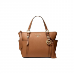 MICHAEL KORS Sullivan Kirjalogo &Uuml;hev&auml;rviline T&ouml;&ouml;le Sobiv Nahast &Otilde;la Crossbody K&auml;ekott V&auml;ike Naiste Pruun pruun