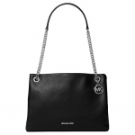 MICHAEL KORS Christina H&otilde;bedane Riistvara Nahast Messenger Kott Keskmine Naiste Must must