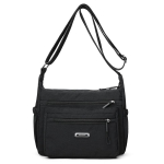 Mitme sektsiooniga &otilde;lakott Naiste kerge crossbody kott Emade kott black