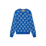 Gucci Jumbo GG Jacquard &Uuml;mmarguse kaelusega kampsun 'Sinine Iivoor' Meeste 694767-XKCDF-4559 S gray