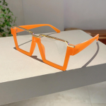 KAMMPT Suured Ruudukujulised Prillid Uued Naiste Stiilsed Poolmetallraamiga Prillid Trendikad Vintage Disainiga Sinise Valguse Blokeerivad Prillid transparent lenses