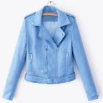 Naiste pluss suuruses vabaajajakk PU nahkjakk Slim Vintage jakk L&uuml;hike nahkjakk XXXL gray