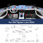 Volkswagen Tiguan L Pro VW 2024 2025 jaoks TPU kaitsekile L&auml;bipaistev Sisekeskkonsooli k&auml;igukangi paneeli kriimustusvastased tarvikud With tools