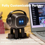 EMO AI Robot | Nutikas vestlusrobot m&auml;nguasi, Emotsionaalne interaktsioon, Laulmine ja tantsimine, H&auml;&auml;lejuhtimine, Seltsiline, P&uuml;hadekingitused Italian must