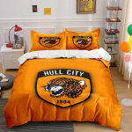 Hull City Tiiger Voodipesukomplekt Voodipesu Tekikoti Komplekt Tekikott Padjap&uuml;&uuml;rid (1 * Tekikott 2 * Padjap&uuml;&uuml;ri, ilma tekita) 135x200cm