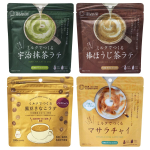 Tsuboichi Seicha Honpo Piima-latte assortii komplekt 4 t&uuml;&uuml;pi (Uji Matcha pulk Hojicha Musta oa Kinako Masala Chai) Lisanditeta pulber pakendatud