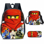 Ninjago koost&ouml;&ouml; 17-tollise &otilde;pilase seljakoti 3-osaline komplekt 20L suure mahutavusega koolikott Veekindel Vastupidav Mitmeotstarbeline hoiustamine Unisex
