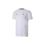Puma Scuderia Ferrari T7 Logotr&uuml;kiga &Uuml;mmarguse Kaelusega Pullover Vabaaja L&uuml;hikeste Varrukatega T-s&auml;rk Meeste Topid Valge 596143-05 XS gray