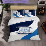 Preston North End Jalgpall 3-osaline Voodipesukomplekt Pehme Tekikoti Komplekt Padjap&uuml;&uuml;ridega Tr&uuml;kitud Magamistoa Dekoorikomplekt Kodu jaoks 135cm*200cm