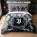 Juventus FC Disain Voodi Voodipesu Komplekt 1 Tekikott + 2 Padjap&uuml;&uuml;ri Pehme Hingav Kodumajapidamise Voodipesu 140cm*200cm