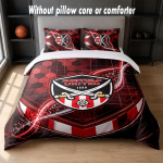 Sheffield United Jalgpallidisainiga Voodi Voodipesukomplekt 1 Tekikott + 2 Padjap&uuml;&uuml;ri Pehme Hingav Kodumajapidamise Voodipesu 135cm*200cm gray