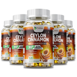 Tselloni kaneel 1800 mg Ekstra Tugevus 120 Vegankapslit - Antioks&uuml;dantne tugi, Igap&auml;evane heaolu 120*5