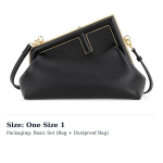 FENDI First Lambskin Sidur, &Otilde;lakott, Crossbody kott V&auml;ike Naiste Must 8BP129-ABVE-F0KUR One Size 1 black