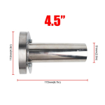 Universaalne reguleeritav 85mm 3,5 /98mm 4 /110mm 4,5 auto roostevaba kroom v&auml;ljalaske summuti summuti 4.5 Adjustable