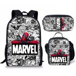 Deadpool 3-osaline &otilde;pilase seljakotikomplekt Armas pliiatsitops Kaasaskantav Vabaaja Uus Deadpooli kottikomplekt 3pcs