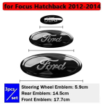 3 tk Esiosa Tagumine Rooliratta Embleem Ford Edge Escape Fiesta Transit Ranger Roush Fusion Focus Mondeo Kuga Roostevaba Kleebis
