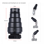 Metallist fotostuudio Strobe Flash Snoot Honeycomb Grid Diffuser 5 filtrikomplekt