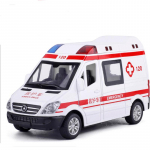 Valge kiirabi Meditsiinis&otilde;idukid M&auml;nguasjad 1/36 Alloy Diecast Car Model with Light & Sound