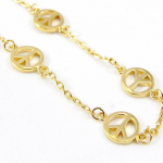 Les Tr&eacute;sors De Lily [G9370] - Bracelet plaqu&eacute; or 'Peace' kuld