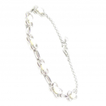 Les Tr&eacute;sors De Lily [I2629] &ndash; h&otilde;bedane k&auml;ev&otilde;ru  Goddess Opal  H&otilde;bevalge (roodiumiga kaetud) - 10 mm valge