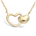 Les Tr&eacute;sors De Lily [L1300] - Collier Plaqu&eacute;-Or 'Love' dor&eacute; - 15x9 mm kuld