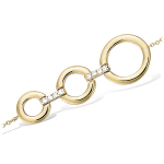 Les Tr&eacute;sors De Lily [L7068] - Bracelet Plaqu&eacute; or 'Sissi' blanc dor&eacute; - 40x15 mm kuld