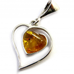 Les Tr&eacute;sors De Lily [N2790] - K&auml;sit&ouml;&ouml;h&otilde;bedast ripats  Love  konjakist merevaik (roodiumiga kaetud) - 20x16 mm h&otilde;be