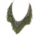 Les Tr&eacute;sors De Lily [N8138] - Collier cr&eacute;ateur 'Kilimanjaro' vert gris roheline