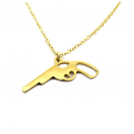 Les Tr&eacute;sors De Lily [P7885] - Collier cr&eacute;ateur acier 'Revolver' dor&eacute; - 20x10 mm kuld