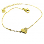 Les Tr&eacute;sors De Lily [P7966] - disainer terasest k&auml;ev&otilde;ru  Love  valge kuld - 7x6 mm kuld