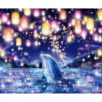 5D DIY teemantmaaling  armastus delfiinid  3D tikandikomplekt Ristpistes mosaiikkaunistusega kingitus 20X30CM