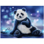 T&auml;ielik 5D Teemantmaal Ilus panda Teemanttikandid T&auml;ielik Anime Ristpistekomplektid Kodukaunistus K&auml;sitsi valmistatud kingitus 20x30cm