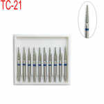 10 tk/karbis Hambaravi teemantpuure puur FG kiire puuraua kooniline kooniline ots hammaste valgendamiseks poleerimiseks 1,6 mm TC-21