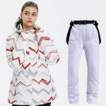 Talvine naiste paks soe suusakost&uuml;&uuml;m v&auml;litingimustes tuulekindel veekindel triibuline suusajope Suusap&uuml;ksid Naiste lumelauakost&uuml;&uuml;m suusakomplekt 2XL