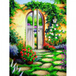 Teemantv&auml;rvimiskomplekt Lillemaastik 5D DIY Teemanttikandite m&uuml;&uuml;k Piraatlaev Kassikivid Ristpistes Mosaiik Kodukaunistus Full Round 20X30CM punane
