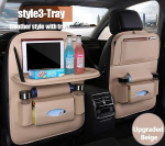 Mitme taskuga autoistme seljatoe rippkott Universaalne auto PU nahast hoidikott kokkupandav riiul