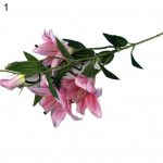 1 tk tuhmumata v&otilde;ltslill 6 peaga plastist fotograafia rekvisiidid Kunstlillede lauakaunistus roosa