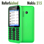 Renoveeritud Nokia Originaal Nokia 215 Mobiiltelefon 2 SIM-kaardiga 2 Sim No charger roheline